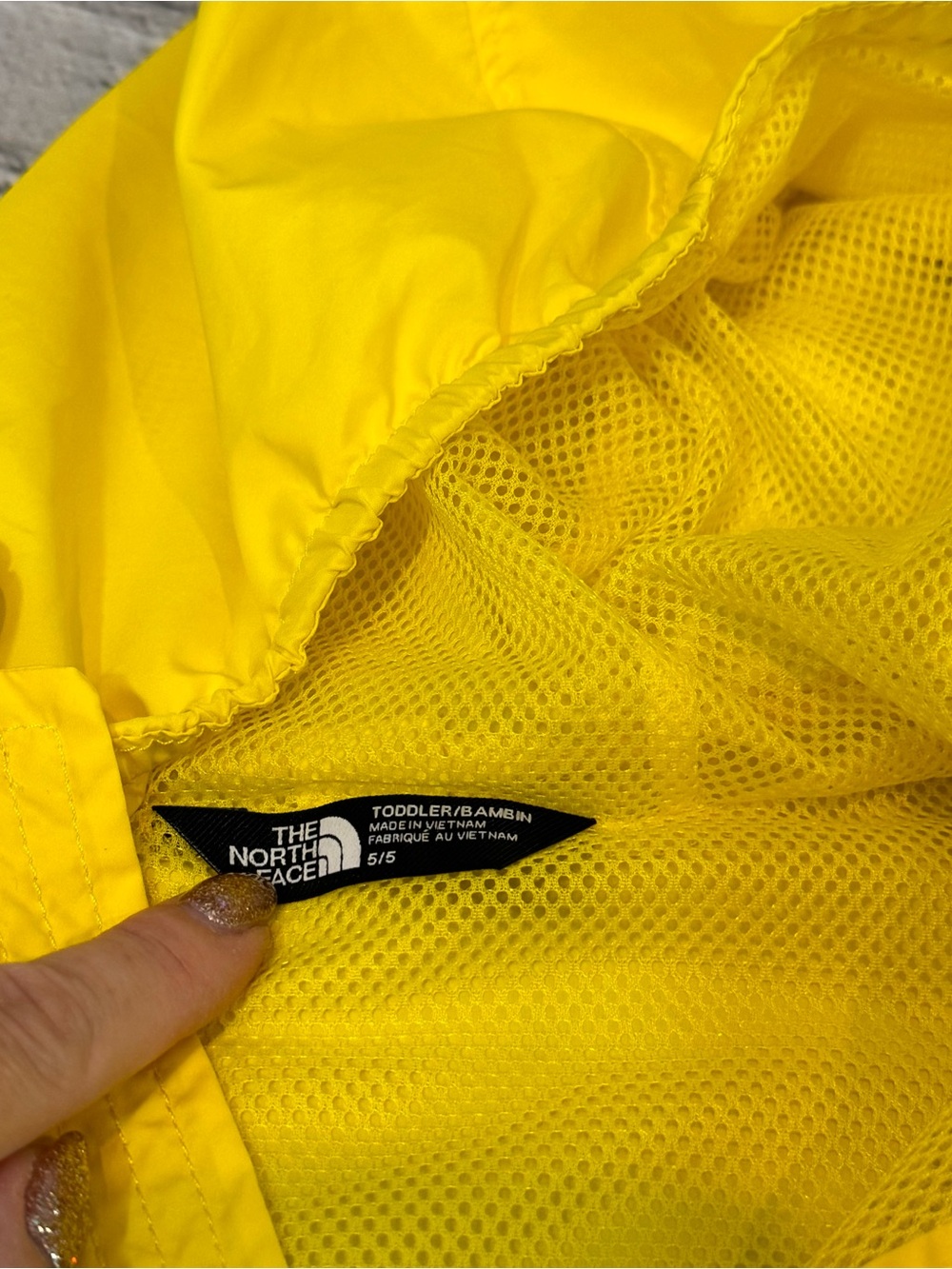 The North Face Kids Yellow Rain Jacket - Picture 2 of 3